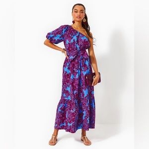 Lilly Pulitzer Zelalynn One-Shoulder Cotton Maxi Dress